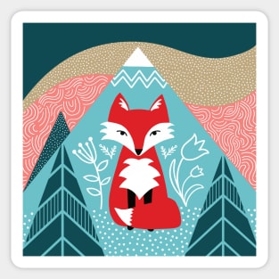 Winter Fox Sticker